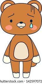 This is a full-length illustration of the cute Bear character set.