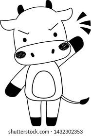 This is a full-length illustration of the cute beef cow character.