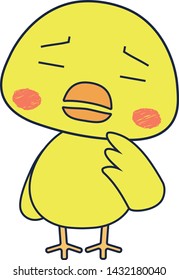 This is a full-length illustration of the cute chick character.