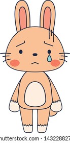 This is a full-length illustration of the cute white Rabbit character.