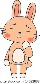 This is a full-length illustration of the cute white Rabbit character.