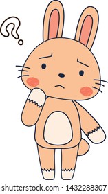 This is a full-length illustration of the cute white Rabbit character.