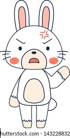 This is a full-length illustration of the cute white Rabbit character.