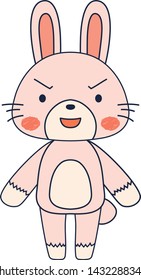 This is a full-length illustration of the cute white Rabbit character.