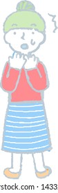 This is a full-length illustration of a Sinyon woman that represents emotions.