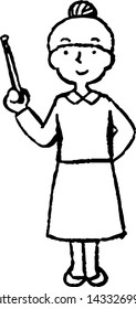 This is a full-length illustration of a Sinyon woman that represents emotions.