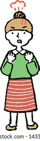 This is a full-length illustration of a Sinyon woman that represents emotions.