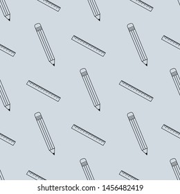 This fun Back to School Pattern is great to add to your project! These hand drawn elements make up a seamless vector repeat pattern. A mix of school items make it great for paper, stationary,   school