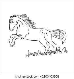 This Is A Funny Cute And Beautiful Horse Images Line Art ,Horse Outline Drawing,vector Art And Illustrations Art