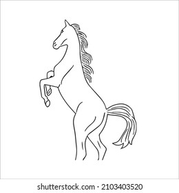 This Is A Funny Cute And Beautiful Horse Images Line Art ,Horse Outline Drawing,vector Art And Illustrations Art