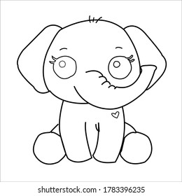 this is funny elephant coloring page 
