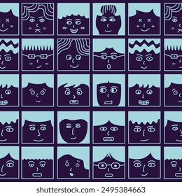 This funny face pattrent, format eps 10 vector