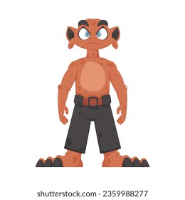 This is a funny and fun orange creature. Cartoon style.