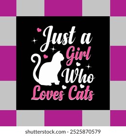 Este engraçado Just A Girl Who Loves Cats Design, para quem ama gatos.
Apenas Uma Garota Que Ama Gatos.
Leve, ajuste clássico, manga de agulha dupla e bainha inferior