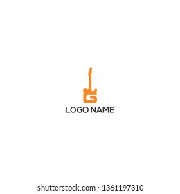 This is G Guitar Logo. Vector