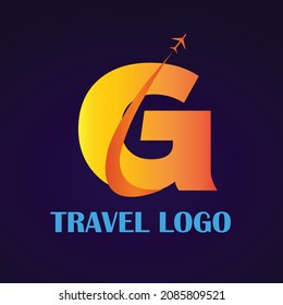 This is a G Letter Logo for travel agency business