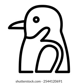 Este icono del pingüino de Galápagos es adecuado para la conservación de la vida silvestre, la protección de los animales y el bienestar animal, etc