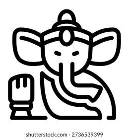 This Ganesha icon is suitable for the Holi Festival in India.