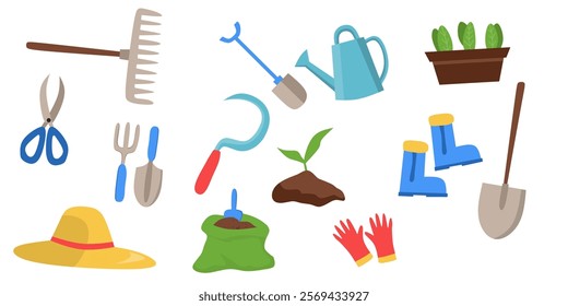 this is gardening tools illustration