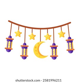 This Garland illustration is suitable for Ramadan Islamic event etc