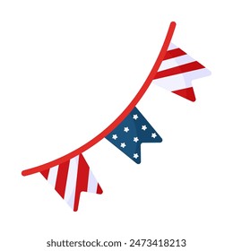 This Garland is suitable for independence day of USA