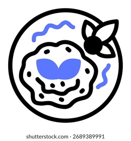 Este ícone de enfeite é adequado para alimentos, culinária, culinária, etc.