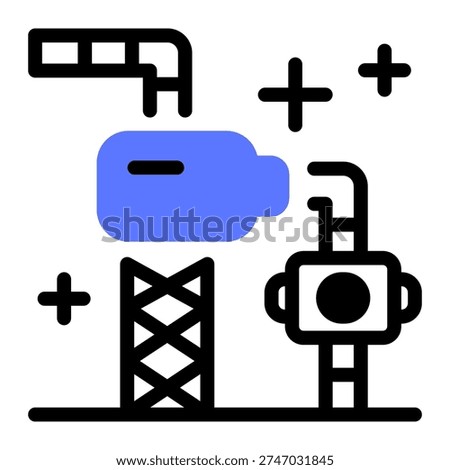 This Gaspipeline icon is suitable for oil and gas.