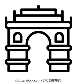 Este icono de Puerta de la India es adecuado para la cultura de la India.