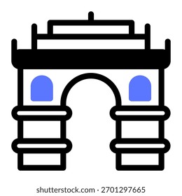Este icono de Puerta de la India es adecuado para la cultura de la India.