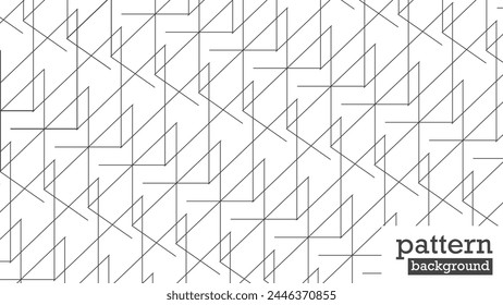 This is a geometric, abstract line pattern in black on a white background. vector illustration. monochrome and modern style.