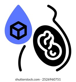 Este ícone de diabetes gestacional é adequado para diabetes, doença, etc.
