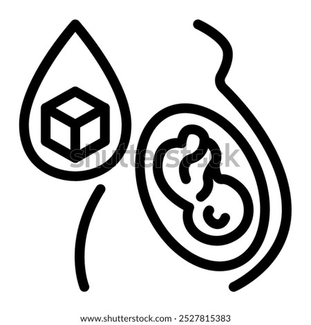 This Gestational diabetes icon is suitable for Diabetes, Sickness, etc.