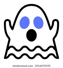 Este ícone de Fantasma é adequado para o evento de Halloween.