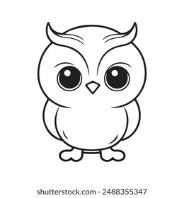 This "Ghost Owl Silhouette Vector Illustration" captures the eerie beauty of a ghostly owl in a minimalist yet striking design. Perfect for Halloween or any spooky-themed project, this high-quality ve