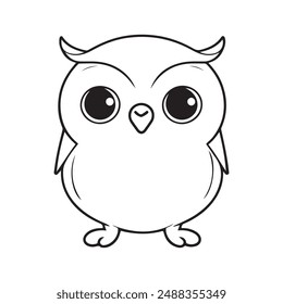 This "Ghost Owl Silhouette Vector Illustration" captures the eerie beauty of a ghostly owl in a minimalist yet striking design. Perfect for Halloween or any spooky-themed project, this high-quality ve