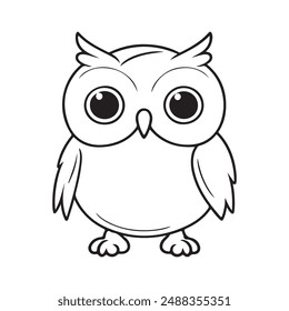 This "Ghost Owl Silhouette Vector Illustration" captures the eerie beauty of a ghostly owl in a minimalist yet striking design. Perfect for Halloween or any spooky-themed project, this high-quality ve