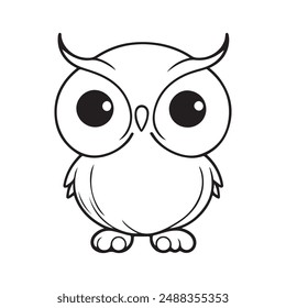 This "Ghost Owl Silhouette Vector Illustration" captures the eerie beauty of a ghostly owl in a minimalist yet striking design. Perfect for Halloween or any spooky-themed project, this high-quality ve