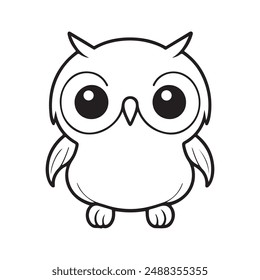 This "Ghost Owl Silhouette Vector Illustration" captures the eerie beauty of a ghostly owl in a minimalist yet striking design. Perfect for Halloween or any spooky-themed project, this high-quality ve