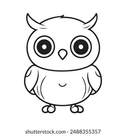 This "Ghost Owl Silhouette Vector Illustration" captures the eerie beauty of a ghostly owl in a minimalist yet striking design. Perfect for Halloween or any spooky-themed project, this high-quality ve