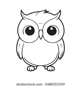 This "Ghost Owl Silhouette Vector Illustration" captures the eerie beauty of a ghostly owl in a minimalist yet striking design. Perfect for Halloween or any spooky-themed project, this high-quality ve