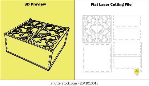 this is a gift box and a flower box which is really perfect as a gift and can be used for all 3mm materials thicknesses.