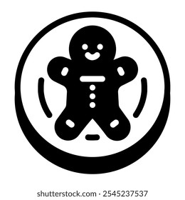 This Gingerbread man icon is suitable for Christmas the Birth of Jesus Christ.