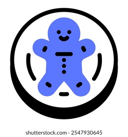 This Gingerbread man icon is suitable for Christmas the Birth of Jesus Christ.