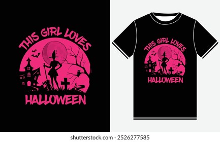 This girl loves Halloween, Halloween t shirt design