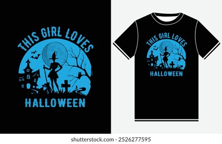 This girl loves Halloween, Halloween t shirt design