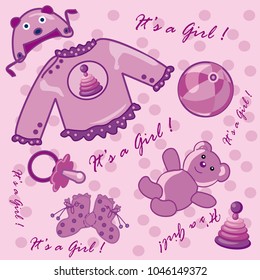 This is a girl. Vector illustration.
