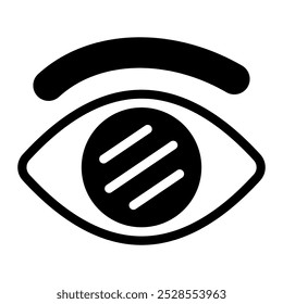 Este icono del glaucoma es conveniente para la diabetes, la enfermedad, el etc.