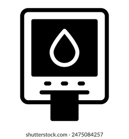 Este icono del medidor de glucosa es conveniente para el hospital, médico, atención médica, etc.
