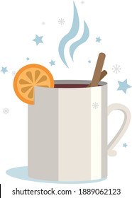 
This is gluhwein, traditional Austrian drink. A mug of hot mulled wine will warm you on a cold evening