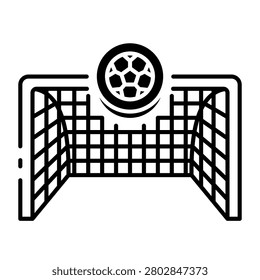 This Goal post icon is suitable for World Cup, Football Sport, etc